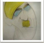 Slovanský Adolf, 2005, akryl a uhel na plátně, 130x130 cm