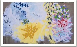 Dav se mýlí vždycky, 1987, akryl na plátně, 175x300 cm