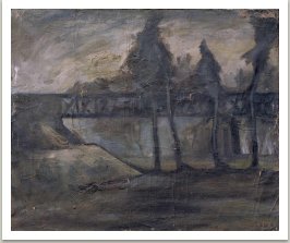 Železniční most v Mariánských Lázních, 1958-59, olej na plátně, 71x59 cm 