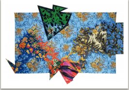Akvárium, 1987, disperse, tempera, papír, textil, 150x220 cm