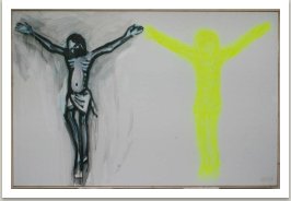 Achtung, Jesus 2006, akryl na plátně, 175x300 cm