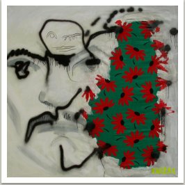 Fešiak, 2003, akryl, textil na plátně, 170x170 cm