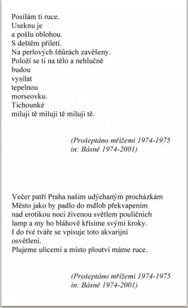 Prošeptáno mřížemi, 1974-1975