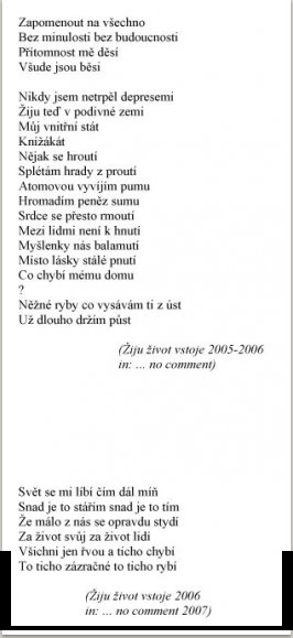 Žiju život vstoje, 2004-2005