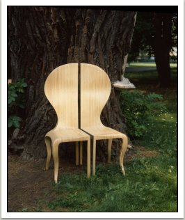 Židle ze soupravy Softhard, 1974, překližka, barva, 140x40x42 cm