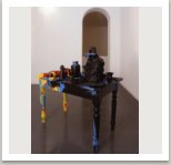 Stůl hořící keř, 1989, 130x120x70 cm