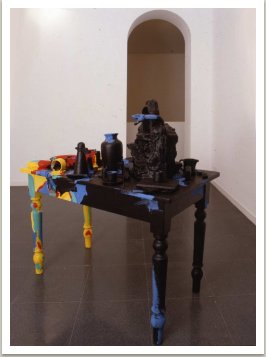 Stůl hořící keř, 1989, 130x120x70 cm