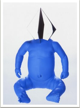 Mutant 2, ze série Nový ráj, 1991, laminát, kov, akryl, cca 35x35x25 cm 