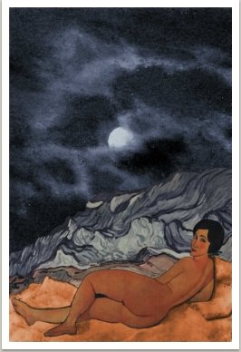 Krajina s měsícem, ze série Počítačových obrazů, 1997
