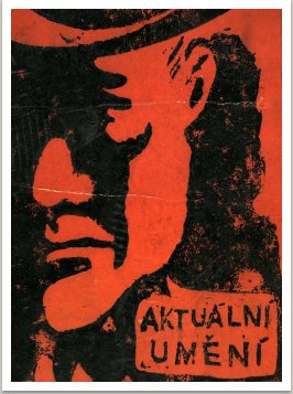 Obálka 2. čísla samizdatového časopisu Aktuální umění, od r.1964