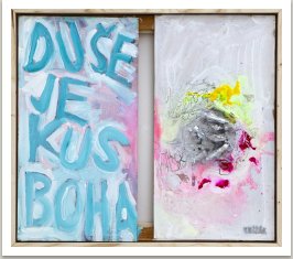 Duše, 2012, akryl a umělá hmota na sololitu, 75x85 cm