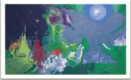 Líbezné trauma, 1992, akryl a uhel na plátně, 175x300cm