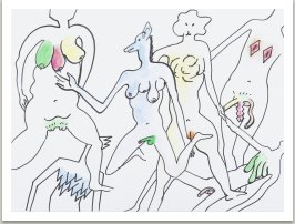 Omalovánky pro nové pohlaví, 2018 (fix a akvarel na papíře) 50x70 cm