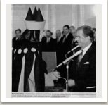 třetí jmenování Milana Knížáka rektorem Akademie výtvarných umění,  25.1.1994
