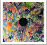 TERČ 2022, akryl na plátně, 130x130 cm