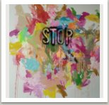 STOP, akryl na plátně, 130x130 cm